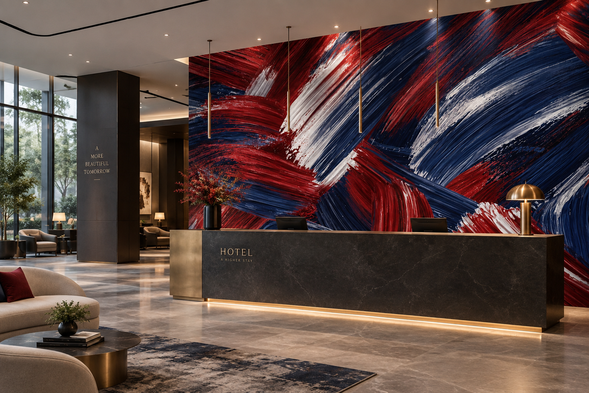 HOTEL HILLS様壁紙施工